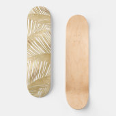 Modern Gold Palm Leaf Tropical Pattern Persoonlijk Skateboard (Voorkant)