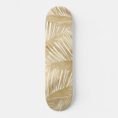 Modern Gold Palm Leaf Tropical Pattern Persoonlijk Skateboard (Voorkant)