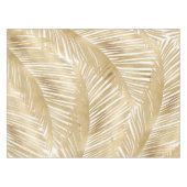 Modern Gold Palm Leaf Tropical Pattern Tafelkleed (Voorkant (Horizontaal))