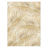 Modern Gold Palm Leaf Tropical Pattern Tafelkleed (Voorkant)