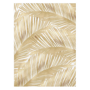 Modern Gold Palm Leaf Tropical Pattern Tafelkleed