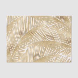 Modern Gold Palm Leaf Tropical Pattern Tissuepapier