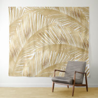 Modern Gold Palm Leaf Tropical Pattern
