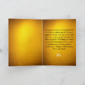 Modern Gold Parents Foto 50e Jubileum Kaart (Binnen)