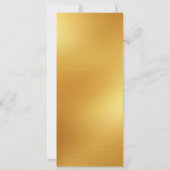 Modern gold party ticket invitations  kaart (Achterkant)