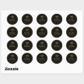 Modern Gold Pet Graduation Party Bedankt Ronde Sticker (Vel)