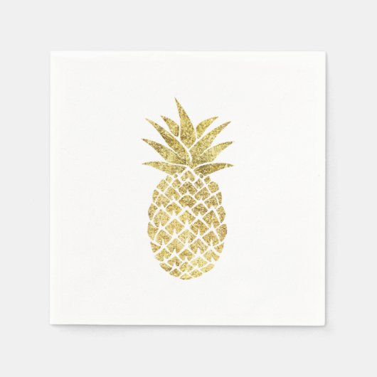 Modern Gold Pineappel Servetten (Voorkant)