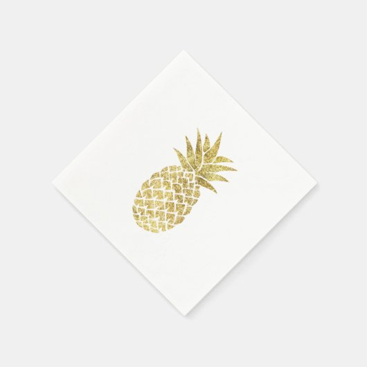Modern Gold Pineappel Servetten (Hoek)