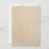 Modern Gold Pineapple Rustic Burlap Wedding Kaart (Achterkant)