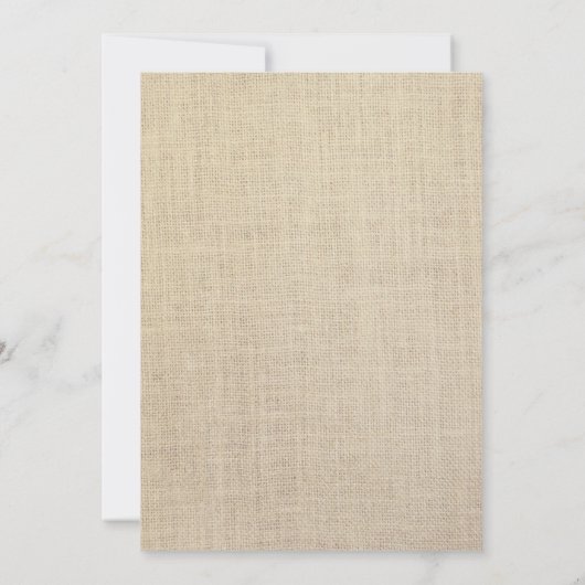 Modern Gold Pineapple Rustic Burlap Wedding Kaart (Achterkant)