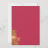 Modern Gold Pink Magenta Wedding Rehearsal Dinner Kaart (Achterkant)