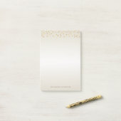 Modern Gold Polka Dots, Confetti-gepersonaliseerd Post-it® Notes (Op bureau)