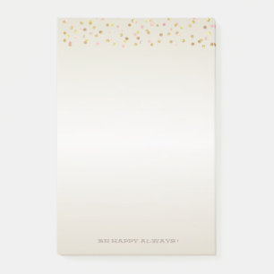 Modern Gold Polka Dots, Confetti-gepersonaliseerd Post-it® Notes