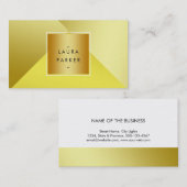 Modern Gold Polygon Geometric Contemmodern Visitekaartje (Voorkant / Achterkant)