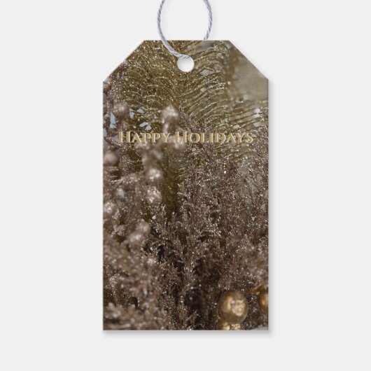 Modern Gold Prettige feestdagen Elegant Gift Label Cadeaulabel (Voorkant)