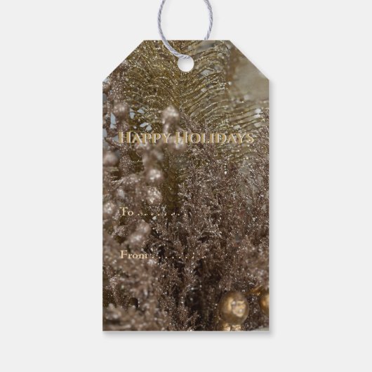 Modern Gold Prettige feestdagen Elegant Gift Label Cadeaulabel (Achterkant)