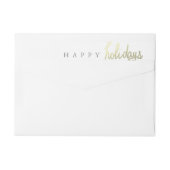 Modern Gold Prettige feestdagen handgeschreven scr (Achterkant)