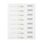 Modern Gold Prettige feestdagen handgeschreven scr (Vel)