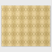 Modern Gold Quatrefoil Geometric Pattern Cadeaupapier (Vlak)