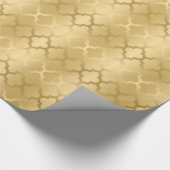 Modern Gold Quatrefoil Geometric Pattern Cadeaupapier (Hoek)