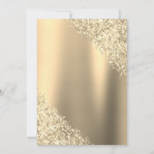 Modern Gold Quinceanera Glitter Party Kaart (Achterkant)