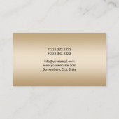 Modern Gold Real Estate Custom Logo Realtor Photo Visitekaartje (Achterkant)