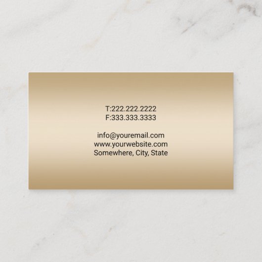 Modern Gold Real Estate Custom Logo Realtor Photo Visitekaartje (Achterkant)