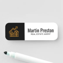 Modern Gold Realtor House Icon