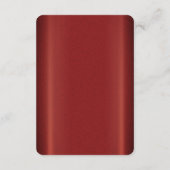 Modern Gold Red Floral Detail Enclosure Card Informatiekaartje (Achterkant)