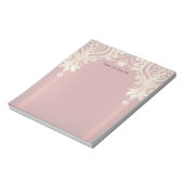 Modern Gold Red Floral Notepad Notitieblok (Linkerzijde)