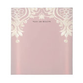 Modern Gold Red Floral Notepad Notitieblok (Voorkant)