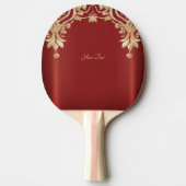 Modern Gold Red Floral Ping Pong Paddle Tafeltennisbatje (Voorkant)