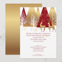 Modern Gold Red Woodland Deer