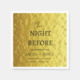 Modern Gold repetitie diner de avond ervoor Servet