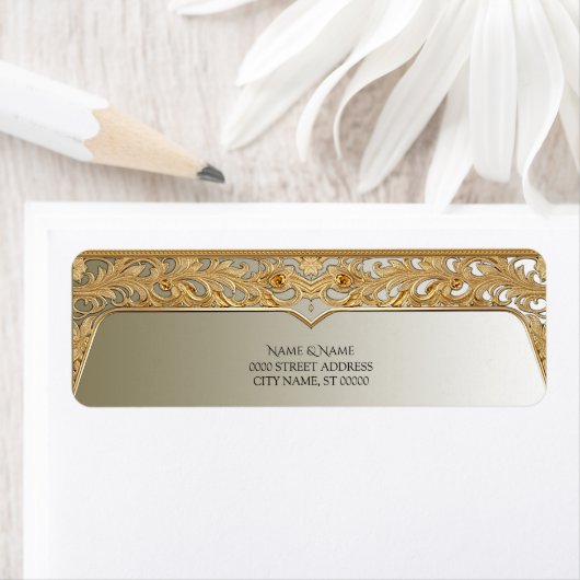 Modern Gold  retouradreslabel Etiket (Insitu)