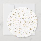 Modern Gold Retro Vinyl Record Foto Afstuderen Kaart (Achterkant)