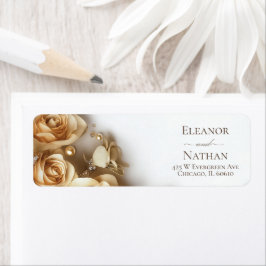 Modern Gold Rozen Spring Wedding Etiket
