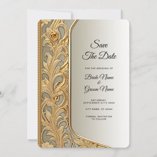 Modern Gold  Save the Date (Voorkant)