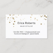 Modern Gold Scissor Elegant Typography Hair Salon Visitekaartje (Achterkant)