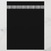 Modern Gold Scissor Logo Damask Hair Stylist Flyer (Achterkant)