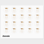 Modern Gold Script Afstuderen Hartelijk dank Ronde Sticker (Vel)