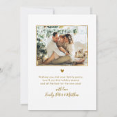 Modern Gold Script Arch 2 Foto Vrolijk Kerstfeest Feestdagenkaart (Achterkant)