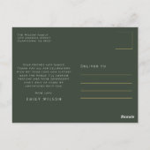 Modern Gold Script Arch Photo Graduation Thank You Briefkaart (Achterkant)