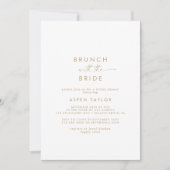 Modern Gold Script Brunch met bride Shower Kaart (Voorkant)