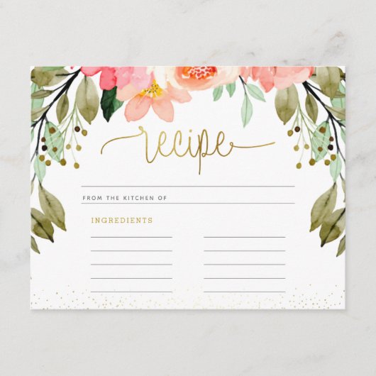 Modern Gold Script & Flowers Vrijgezellenfeest Rec (Voorkant)