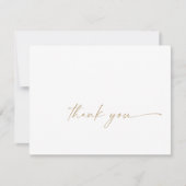 Modern Gold Script - Hartelijk dank Bedankkaart (Voorkant)