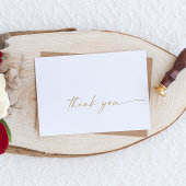 Modern Gold Script - Hartelijk dank Bedankkaart