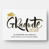 Modern Gold Script-minimalistisch Afstuderen Fotoplaat (voorkant)