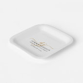 Modern Gold Script-minimalistisch Afstuderen Papieren Bordje (Gebogen)