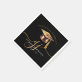 Modern Gold Script-minimalistisch Afstuderen Servet (Hoek)